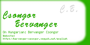 csongor bervanger business card